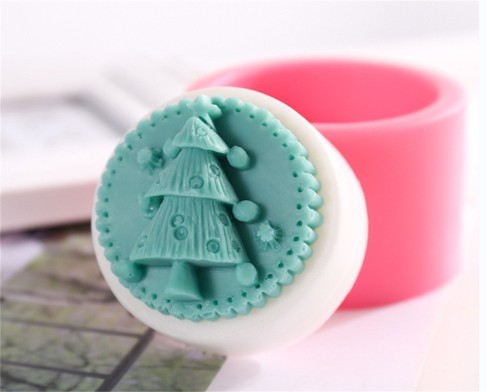 3D Christmas tree Silicone Soap Mold for Soap Making, Candy Mold Chocolate Mold DIY Cake Mold