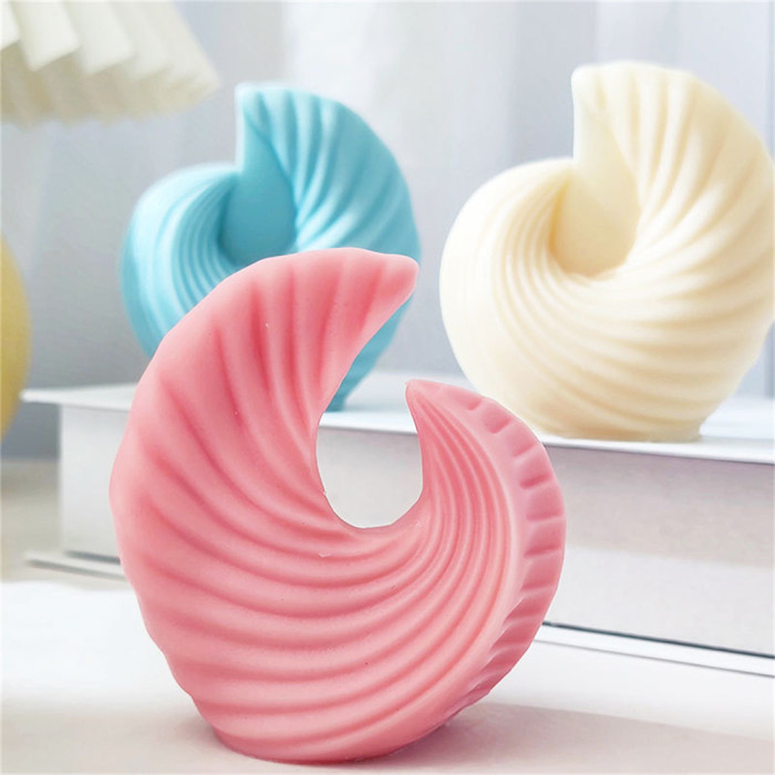 Geometric Wave Ribbed Silicone Candle Mold Irregular Stripe Soy Wax Soap Mold Plaster Epoxy Resin Clay Mold Fondant Chocolate Cake Candy Baking Mould
