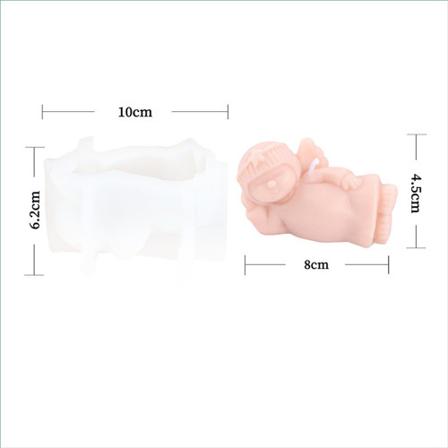 Lovely angel candle mold Silicone standing sleeping angel candle mold handmade soap gypsum sugar mold
