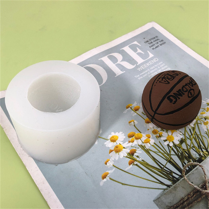 Basketball plaster mould DIY round candle aromatherapy diffuser silica gel mould chocolate ice cube mould