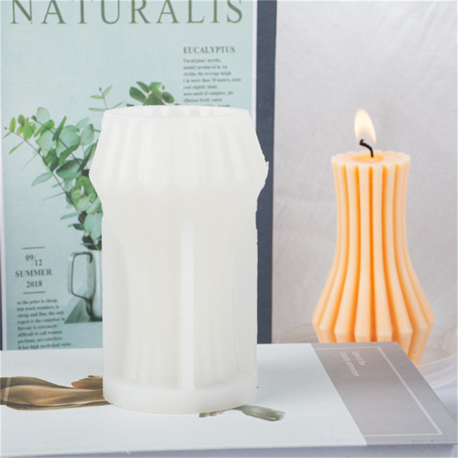 Vertical aromatherapy mould diy gypsum diffuser geometric cylindrical candle silica gel mould