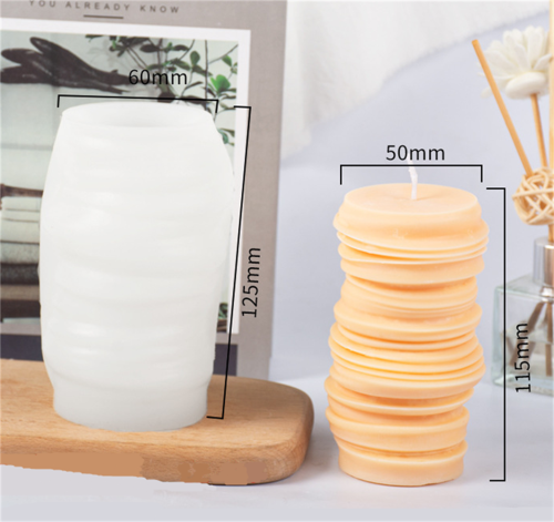 Silicone mould for spiral thread column diy aromatherapy spiral cylinder candle