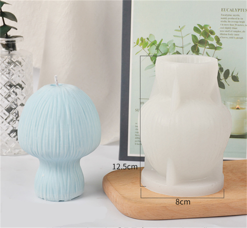 Mushroom cloud cylindrical candle silica gel mold, aromatic gypsum, mushroom stripe cylindrical candlestick mold