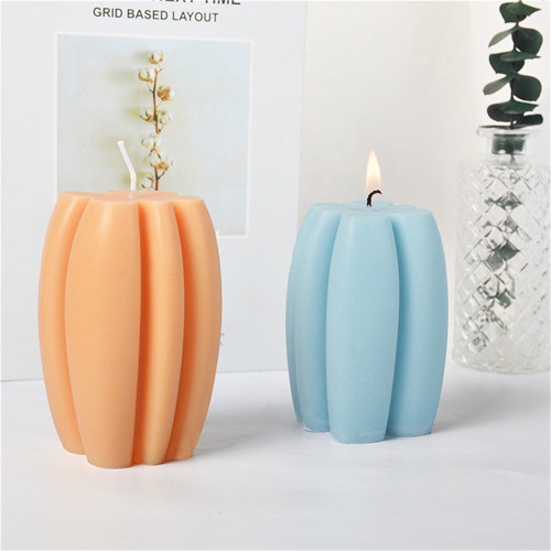 Six petal pumpkin pillar candle aroma silicone 3d mold diy diffuser mold