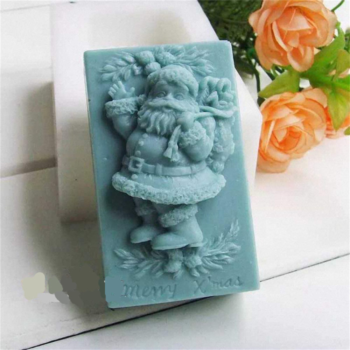 Santa Claus cake decoration mold 3D baking sugar mold soap mold DIY Handmade Soap Gifts
