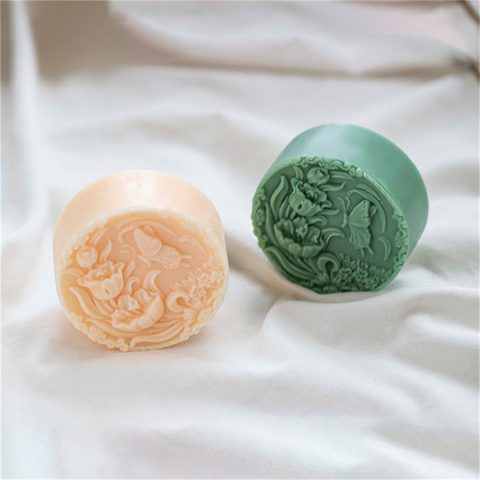 Tulip Flower Handmade Soap Mold Tulip Silicone Mold for Resin Candle Mold Tulip Flower Cake Decoration Mold Round Shape Soap Mold Tulip Resin Mold