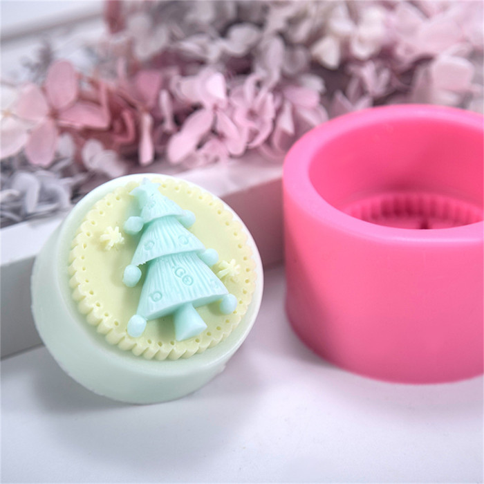 3D Christmas tree Silicone Soap Mold for Soap Making, Candy Mold Chocolate Mold DIY Cake Mold