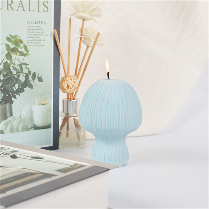 Mushroom cloud cylindrical candle silica gel mold, aromatic gypsum, mushroom stripe cylindrical candlestick mold