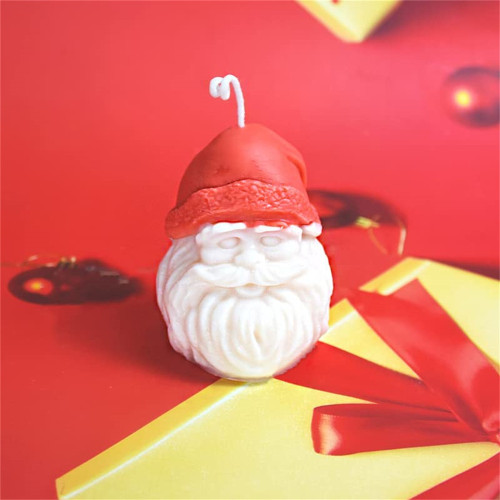 Santa Claus Silicone Candle Resin Mold, DIY Xmas Theme Resin Mould for Home Party Decoration Handmade Soap Mold