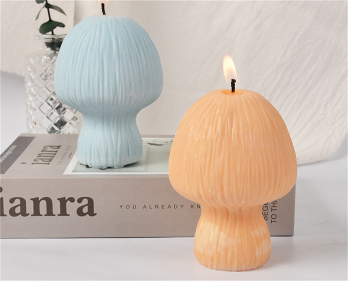 Mushroom cloud cylindrical candle silica gel mold, aromatic gypsum, mushroom stripe cylindrical candlestick mold