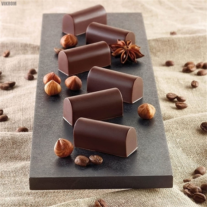 9 Cavities Log Mold Cake Roll Pan Chocolate Mold Silicone Cake Molds for Baking - 3D Cylinder Baking Mold for Candy Pastry Dessert DIY Soap Mold