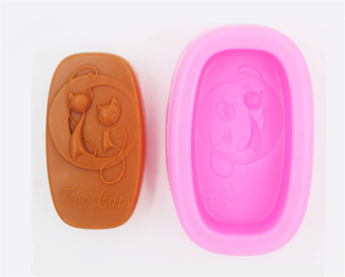 Cute cat soap mould, used for making soap, candles, candy, resin crafts, cake decoration mould
