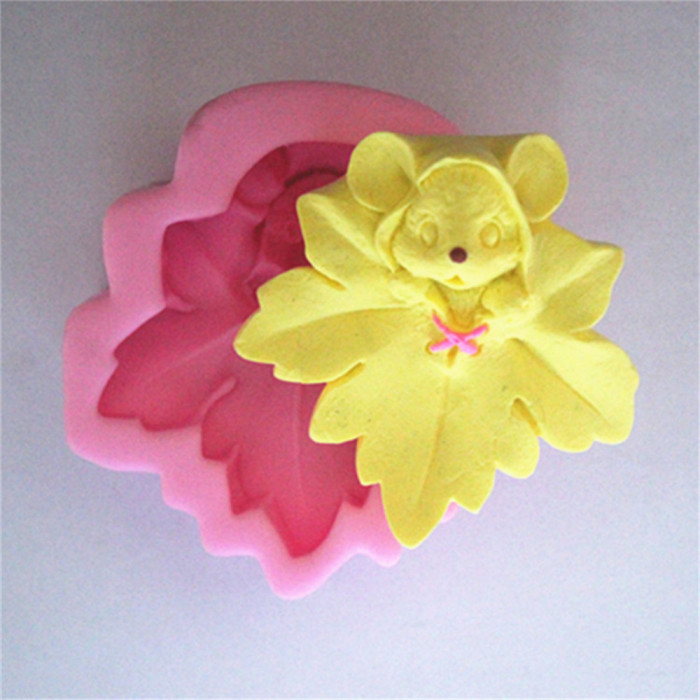 Silicone Molds Maple Leaf mice, Cute Little Mouse Shape Craft Art Silicone Soap Mold, Animal Craft Molds, DIY Handmade Plant Form Soap Molds - Best hadmade Gifts