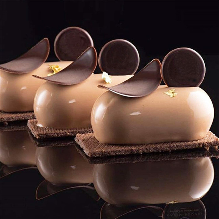 8-Cavity Baking Silicone Molds for Mousse Cake, 3D Silicone Baking Mold Cakes, Dessert Molds for Pastry Chocolate,Pillow Shapes