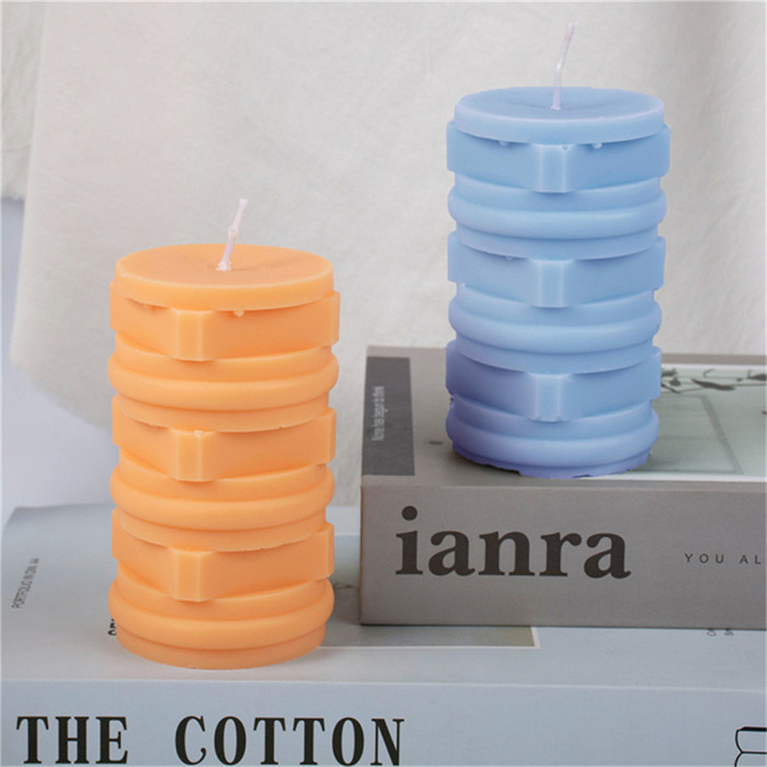 Stereo column incense candle mould diy round square candle silicone mould