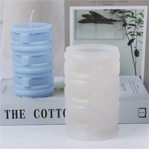 Stereo column incense candle mould diy round square candle silicone mould