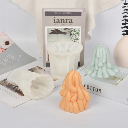 3D undersea gypsum mold DIY decoration ocean tentacle incense candle silicone mold