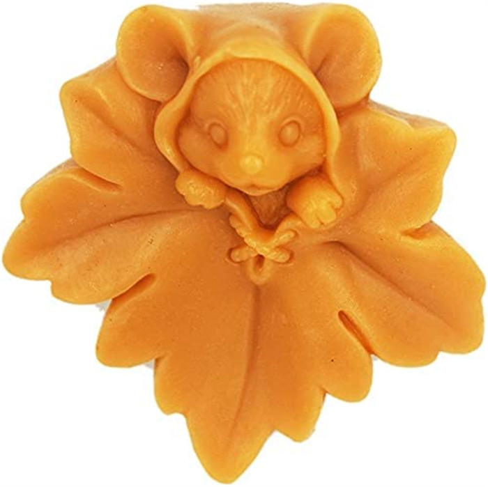 Silicone Molds Maple Leaf mice, Cute Little Mouse Shape Craft Art Silicone Soap Mold, Animal Craft Molds, DIY Handmade Plant Form Soap Molds - Best hadmade Gifts