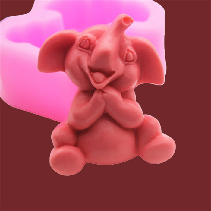 Silicon Soap Mold Handcraft DIY Candle Resin Mould for Handmade Soap Elephant