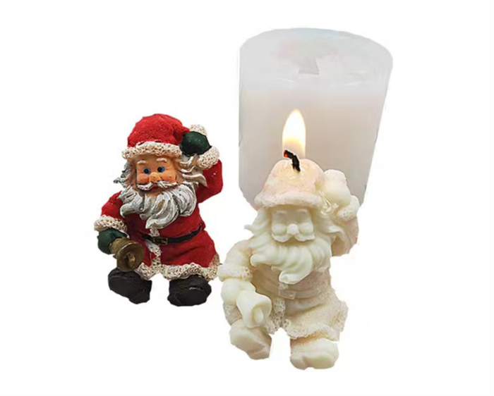 Silicone Molds Santa Claus, Christmas Craft Art Silicone Soap Molds, Bath Bomb Fondant Chocolate molds - Best DIY Handmade Gifts