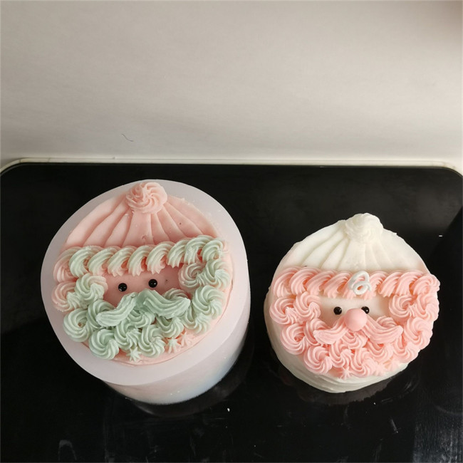 Santa Claus Decorated Cake Aromatic Candle Self made Aromatic Chocolate Mold