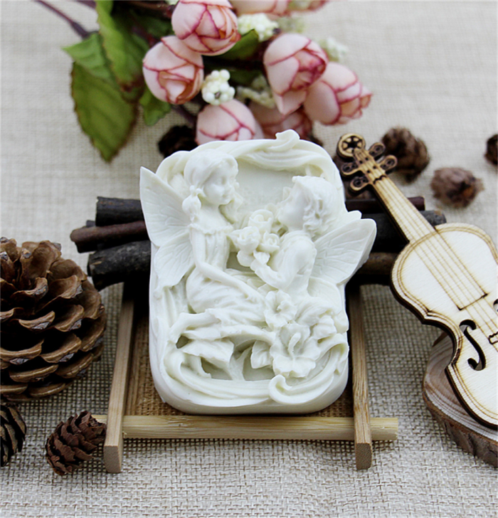 European style male and female flower fairy chocolate silica gel mold, sugar turning mold, manual soap mold