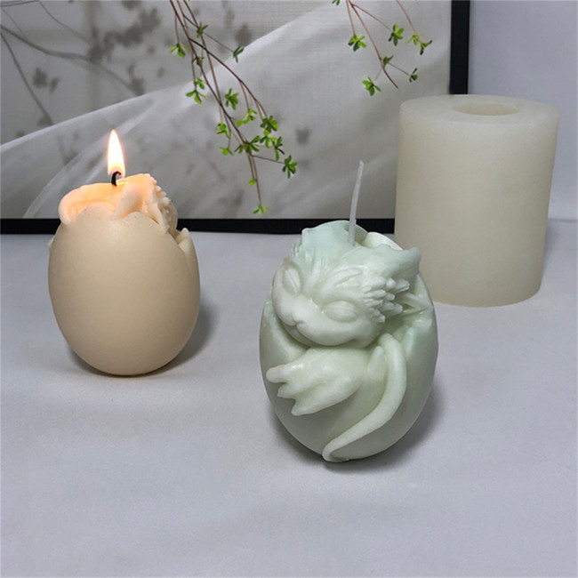Longmao Egg Aromatherapy Candle Silicone Mold diy Easter Longmao Flavor Stone Mold Resin Drip