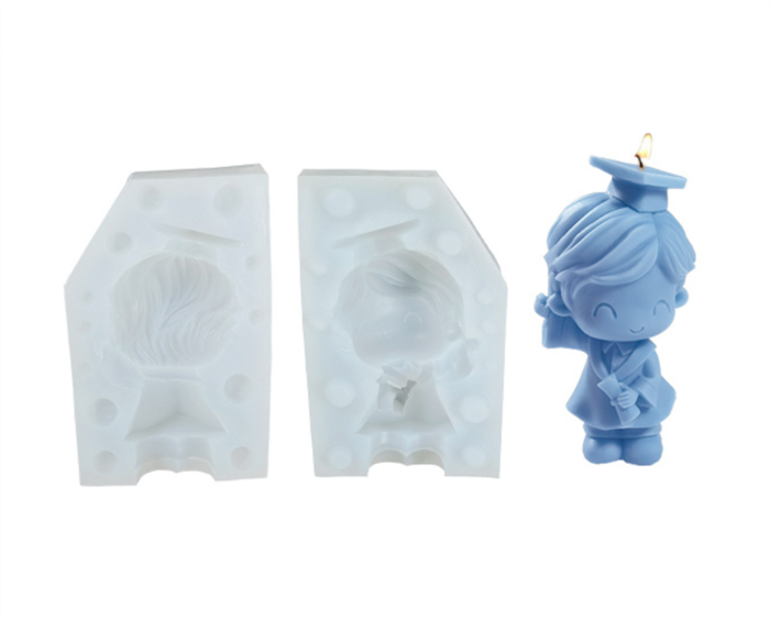 Graduated bachelor's degree, silicone mold DIY aromatherapy candle, gypsum mold, handmade soap, boy's creative ornaments