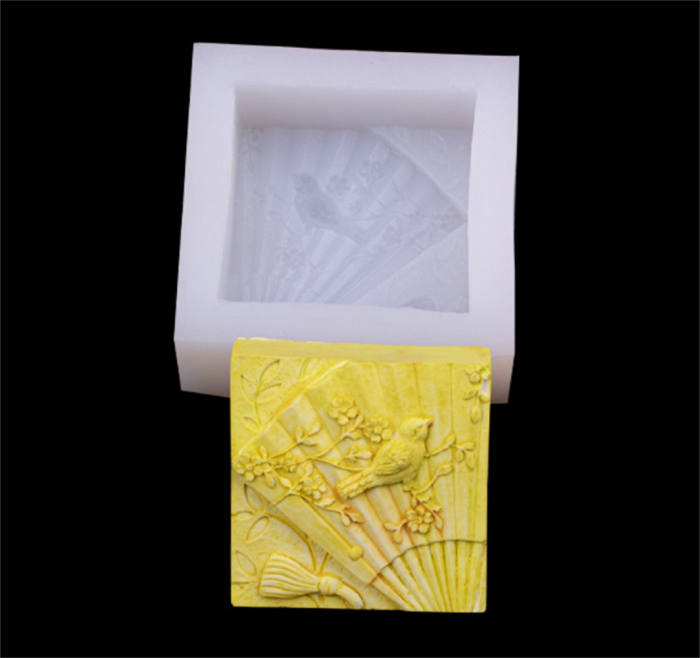 Square clothes Chinese style fan liquid sugar turning mould Hand soap mould