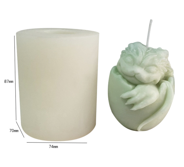 Longmao Egg Aromatherapy Candle Silicone Mold diy Easter Longmao Flavor Stone Mold Resin Drip