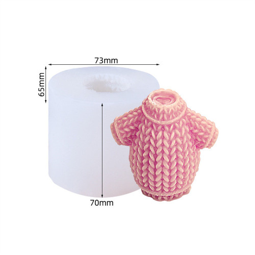 Christmas Series Silicone Mold, Seasonal Decorations Candle Molds, 3D Wool Yarn Sweater Resin Mold, Chocolate Fondant Moulds for Cake Topper Lotion Bar Bath Bomb Crafting Handmade Gifts
