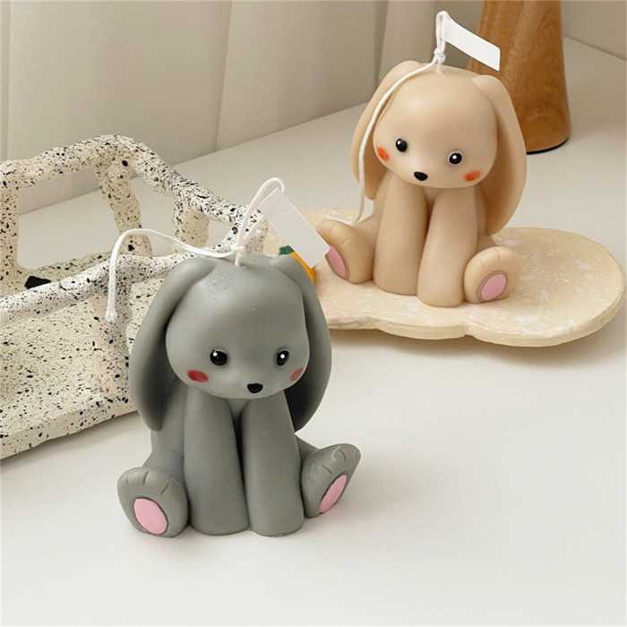 Cute rabbit Silicone Candle Soap Mold Fondant Chocolate Candy Mould Cake Decorating Tool Epoxy Resin Plaster Polymer Clay Mould