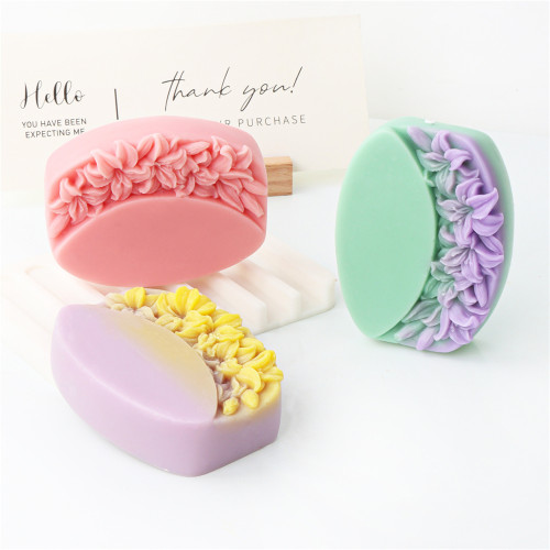 Flower Soap Molds for Soap Making,  Resin Candle Mold Silicone, Bath Bombs Lotion Bar Silicone Mold, 3D Mold for Soap Candle Beeswax Making, Handmade Cake Chocolate Biscuit Ice Pudding