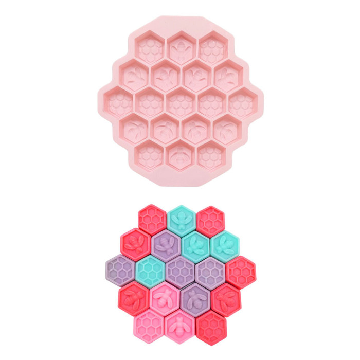 Ice cube chocolate mold 19 honeycomb honeycomb color ice box creative ice cube chocolate mold