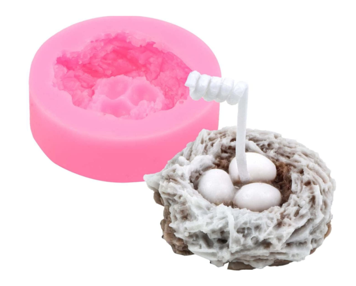 Bird's Nest 3D Silicone Candle Molds for DIY Wax Making Mould Soap Resin Craft