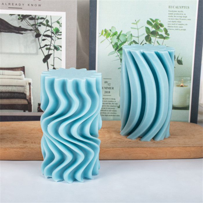 Twisted stripes silicone mold candle mold soap mold gypsum epoxy resin clay mold sugar chocolate candy baking mold