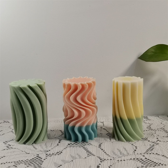 Twisted stripes silicone mold candle mold soap mold gypsum epoxy resin clay mold sugar chocolate candy baking mold