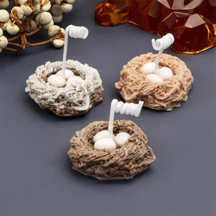 Bird's Nest 3D Silicone Candle Molds for DIY Wax Making Mould Soap Resin Craft