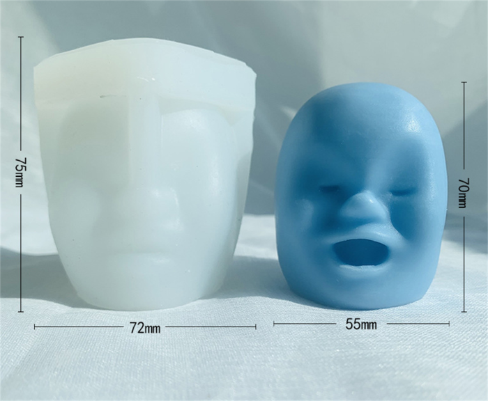 Face ball giggling to vent expression head portrait aromatherapy candle resin drop gel ornaments silicone mold diy hand soap mold
