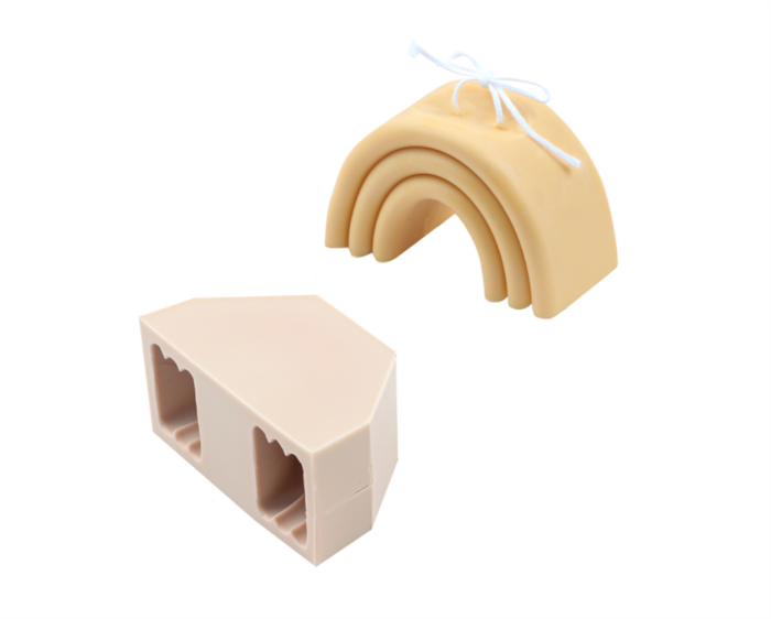 Three-layer Rainbow Bridge Fragrance Candle Mold DIY Candle Silicone Mold