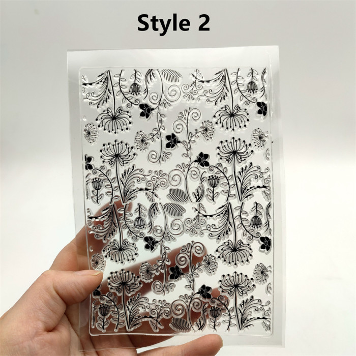 Large Background Floral Stamp For Scrapbooking Card Making Decorative Journal Sketchbook DIY Tool 3 Styles