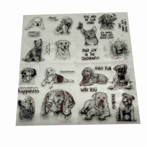 Cocker Labrador Corgi Shepherd Bitter Bulldog Stamps Set For Card Making Scrapbooking Decorative Journal Sketchbook DIY Tool 4 Styles