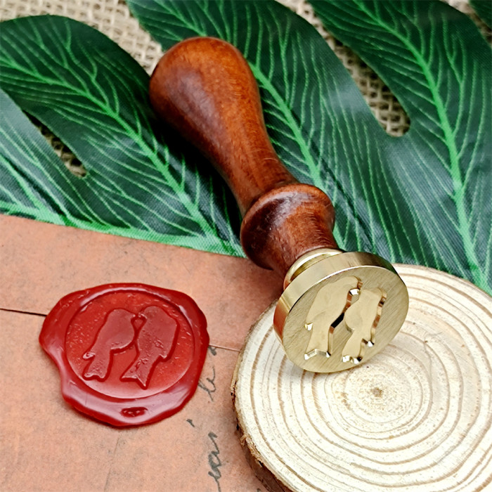 Love Birds Wax Seal Stamp Sealing Wax Stamp For Anniversary Valentine's Day Birthday Invitation Envelope Gift Wrapping Card Decoration 3 Design
