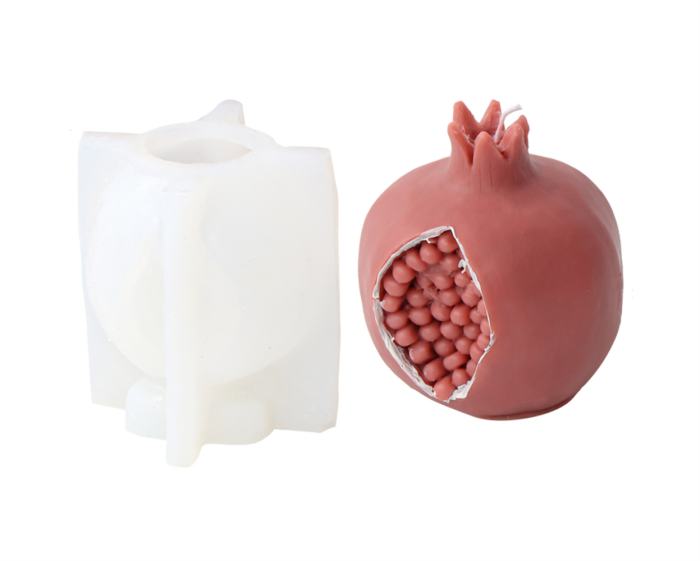 Pomegranate Shape Candle Molds, DIY Pomegranate Silicone Mold, 3D Pomegranate Chocolate Mould, Creative Artificial Fruit Soap Mould, for Home Decorations Cake Topper Resin Ornaments