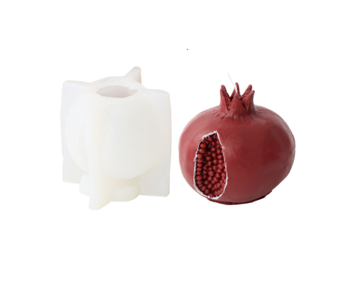 Pomegranate Shape Candle Molds, DIY Pomegranate Silicone Mold, 3D Pomegranate Chocolate Mould, Creative Artificial Fruit Soap Mould, for Home Decorations Cake Topper Resin Ornaments