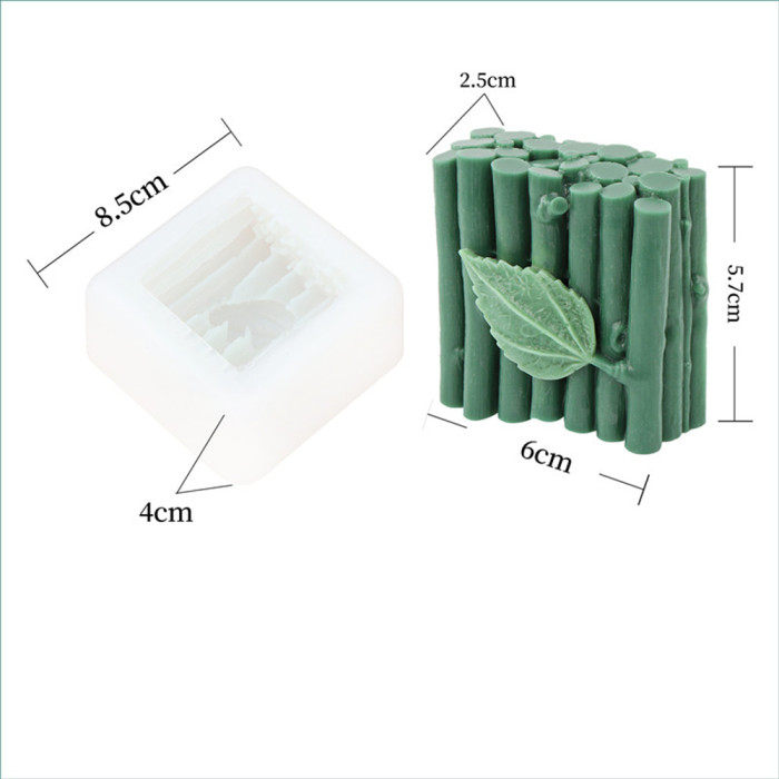 Square stick, leaf, candle mold, silica gel, handmade soap plaster, sugar turning mold