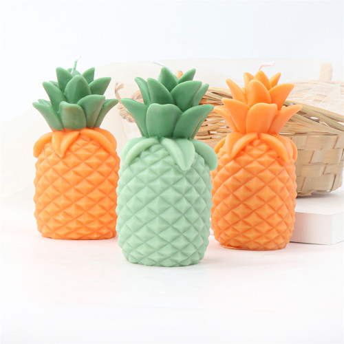 3D Silicone Candle Mold Pineapple Shaped Resin Handmade Soap Wax Clay Making Mold Chocolate Candy  Dessert Baking Mould for Home Handcraft Ornaments
