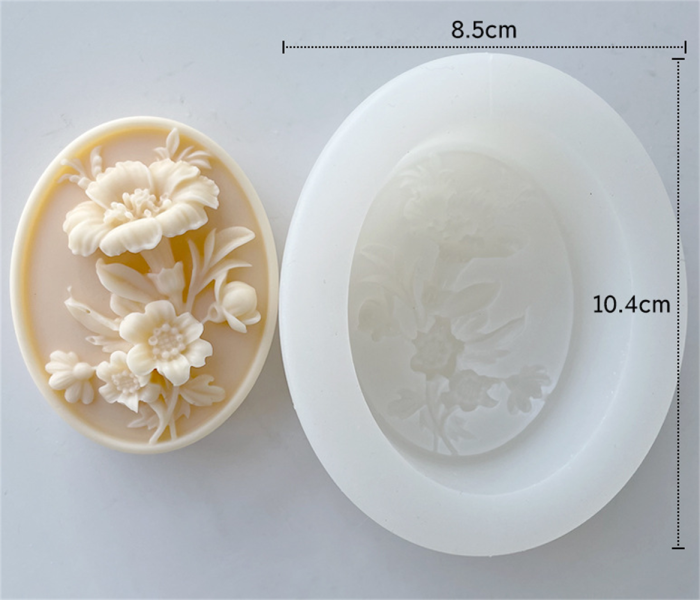 4 different flower soap molds for DIY Handmade Soap, Cake, Fondant, Chocolate, Plaster Clay, Ornament, Candle Making
