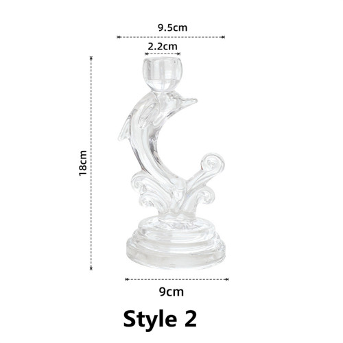 Glass Candlelabra Candlestick Holder Dolphins Candle Holder for Taper Candles  Decorative Centerpieces Holder Dinner Table Home Decor Weddings Birthday Christmas Gifts 2 Styles