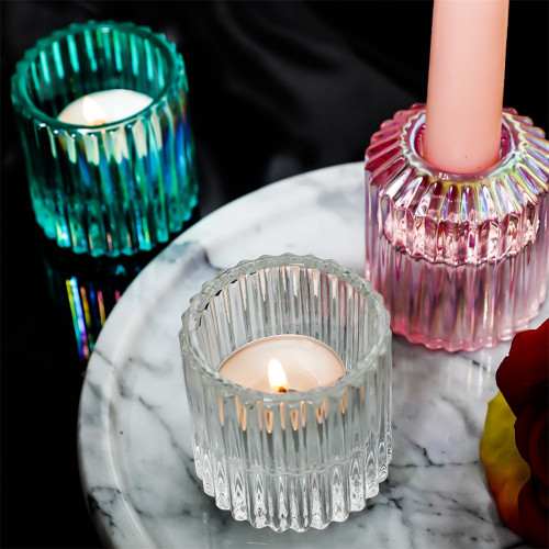 Multipurpose Candle Holders Glass Candle Stand Votive Candle Holders For Taper Candles or Tealight Tabletop Aromatherapy Spa Reiki Graduation Birthday Gifts